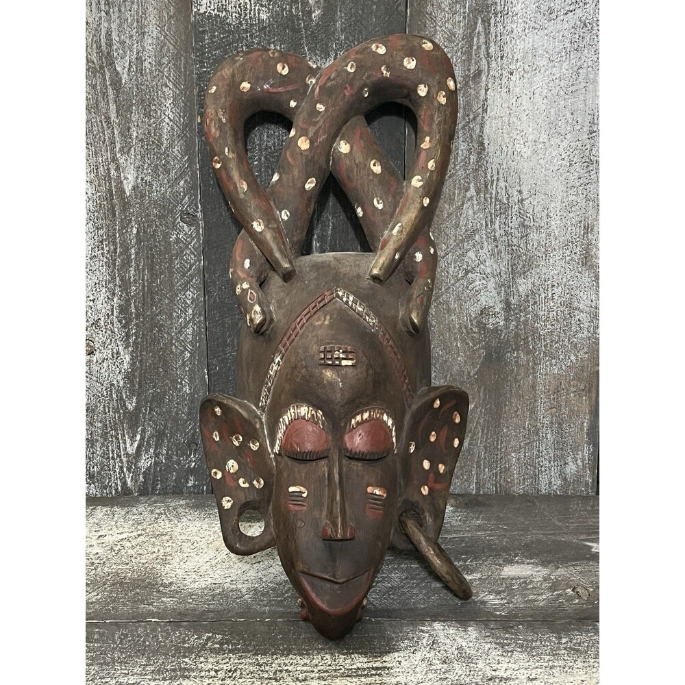 African Mask, the Leopard Spirit Made In Ghana  Beautiful Piece